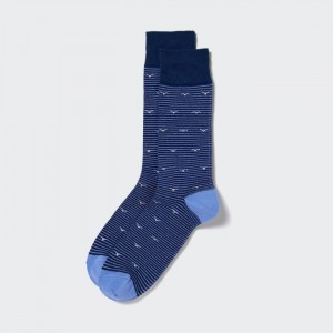 Skarpetki Męskie Uniqlo Motif Striped B Niebieskie,Uniqlo Polska | T135360