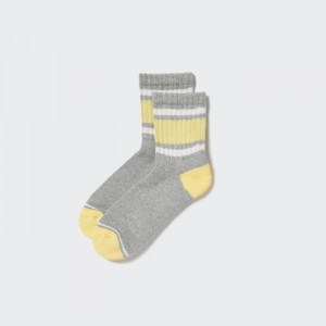 Skarpetki Męskie Uniqlo Pattern Lined Half Szare,Uniqlo Polska | Z393845