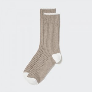 Skarpetki Męskie Uniqlo Ribbed Beżowe,Uniqlo Polska | I259547