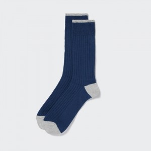 Skarpetki Męskie Uniqlo Ribbed Niebieskie,Uniqlo Polska | Z525488