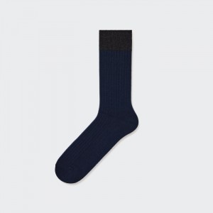 Skarpetki Męskie Uniqlo Silket Ribbed Granatowe,Uniqlo Polska | K208665