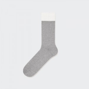 Skarpetki Męskie Uniqlo Silket Ribbed Szare,Uniqlo Polska | B560292