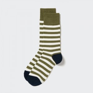 Skarpetki Męskie Uniqlo Striped Oliwkowe,Uniqlo Polska | G626258