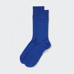 Skarpetki Męskie Uniqlo Supima Cotton Wide Ribbed Niebieskie,Uniqlo Polska | B593513