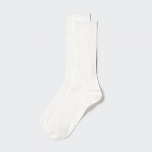 Skarpetki Męskie Uniqlo Supima® Cotton Wide Ribbed Białe,Uniqlo Polska | L638437
