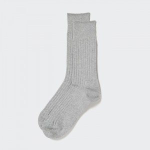 Skarpetki Męskie Uniqlo Supima® Cotton Wide Ribbed Szare,Uniqlo Polska | U964220