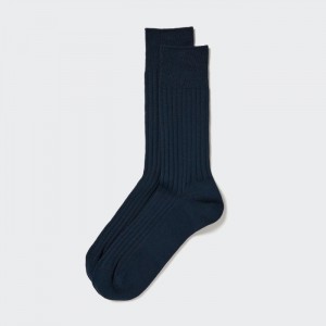 Skarpetki Męskie Uniqlo Supima® Cotton Wide Ribbed Granatowe,Uniqlo Polska | Z869940