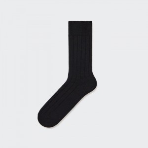Skarpetki Męskie Uniqlo Wide-Ribbed Czarne,Uniqlo Polska | G389078
