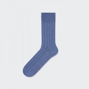 Skarpetki Męskie Uniqlo Wide-Ribbed Niebieskie,Uniqlo Polska | E583301