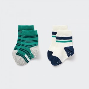 Skarpetki Niemowlęce Uniqlo Socks (2 Pairs) Zielone,Uniqlo Polska | T377772