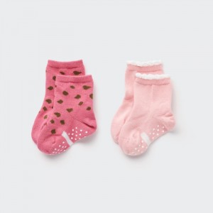 Skarpetki Niemowlęce Uniqlo Socks (2 Pairs) Różowe,Uniqlo Polska | A717437