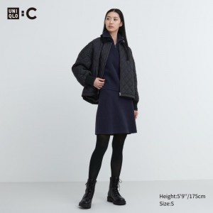 Spódnice Damskie Uniqlo Premium Lambswool Mini Granatowe,Uniqlo Polska | G086335