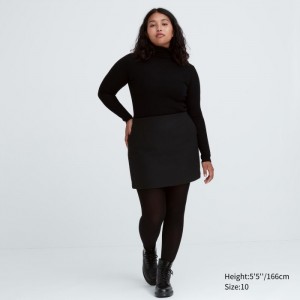 Spódnice Damskie Uniqlo Wool Blend Mini Czarne,Uniqlo Polska | K787995