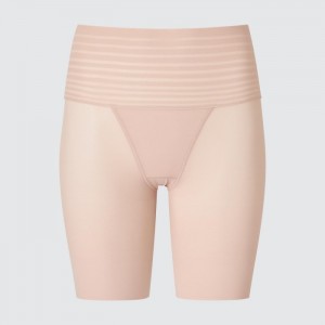 Spodenki Damskie Uniqlo AIRism Smooth Body Shaper Unlined Half Beżowe,Uniqlo Polska | U479721