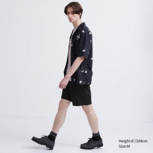Spodenki Męskie Uniqlo Dry Stretch Easy (8") Czarne,Uniqlo Polska | A153815