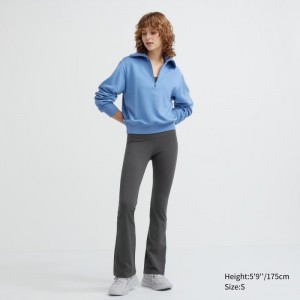 Spodnie Damskie Uniqlo AIRism Soft Flare Leggings Szare,Uniqlo Polska | N196415