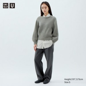 Spodnie Damskie Uniqlo Brushed Jersey Ciemny Szare,Uniqlo Polska | Q557087