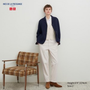 Spodnie Damskie Uniqlo Corduroy Tapered Ankle Białe,Uniqlo Polska | A857835