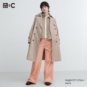 Spodnie Damskie Uniqlo Corduroy Wide Różowe,Uniqlo Polska | V211351