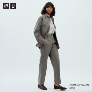 Spodnie Damskie Uniqlo Denim Straight Szare,Uniqlo Polska | M124757