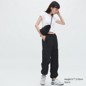 Spodnie Damskie Uniqlo Easy Cargo Czarne,Uniqlo Polska | E682924