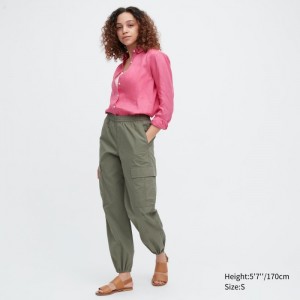 Spodnie Damskie Uniqlo Easy Cargo Oliwkowe,Uniqlo Polska | Y134621