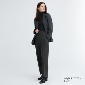 Spodnie Damskie Uniqlo Easy Wide Straight Ciemny Szare,Uniqlo Polska | H271935