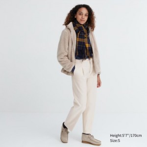 Spodnie Damskie Uniqlo HEATTECH Pleated Tapered Natural,Uniqlo Polska | Z498555