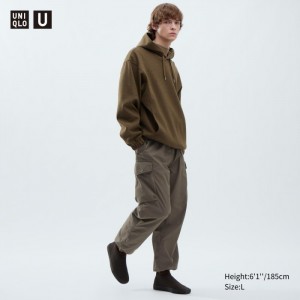 Spodnie Damskie Uniqlo Wide-Fit Parachute Cargo Oliwkowe,Uniqlo Polska | S982296