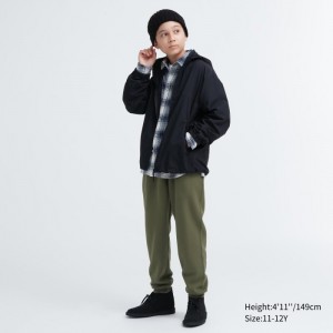 Spodnie Dresowe Dziecięce Uniqlo Pile-Lined Oliwkowe,Uniqlo Polska | N235384