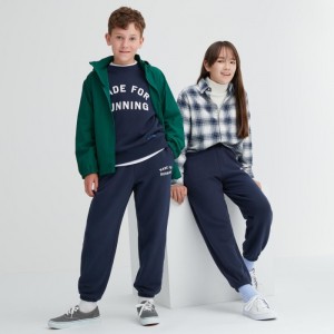 Spodnie Dresowe Dziecięce Uniqlo Ultra Stretch Graphic Granatowe,Uniqlo Polska | N109910