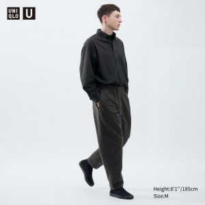 Spodnie Dresowe Męskie Uniqlo Fleece Jersey Sweat Szare,Uniqlo Polska | H920330