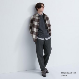 Spodnie Dresowe Męskie Uniqlo HEATTECH Pile-Lined Ciemny Szare,Uniqlo Polska | S058705