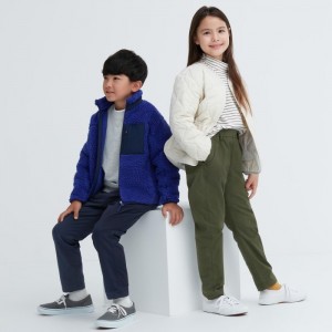 Spodnie Dziecięce Uniqlo Stretch Warm Lined Granatowe,Uniqlo Polska | C099160