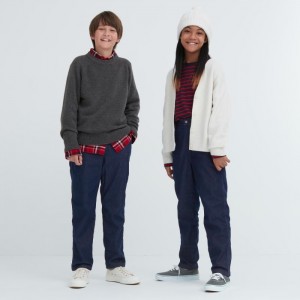 Spodnie Dziecięce Uniqlo Stretch Warm Lined Denim Niebieskie,Uniqlo Polska | W728382