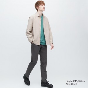 Spodnie Męskie Uniqlo AirSense (Wool Like, Tall) (Ultra Light) Ciemny Szare,Uniqlo Polska | X521321