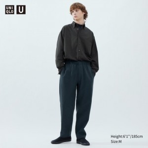 Spodnie Męskie Uniqlo Brushed Jersey Niebieskie,Uniqlo Polska | F796840