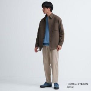 Spodnie Męskie Uniqlo Cotton Relaxed Ankle Beżowe,Uniqlo Polska | H384255