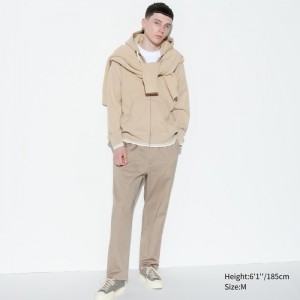 Spodnie Męskie Uniqlo Cotton Relaxed Ankle Beżowe,Uniqlo Polska | N515265
