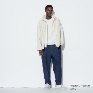 Spodnie Męskie Uniqlo Cotton Relaxed Ankle (Denim) Niebieskie,Uniqlo Polska | Y450473