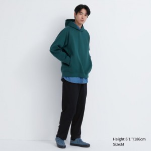 Spodnie Męskie Uniqlo Flannel Easy Ankle Czarne,Uniqlo Polska | G988785