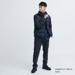 Spodnie Męskie Uniqlo HEATTECH Warm-Lined Niebieskie,Uniqlo Polska | V393350