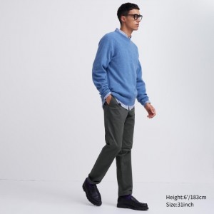 Spodnie Męskie Uniqlo Slim-Fit Chino Oliwkowe,Uniqlo Polska | Y067492