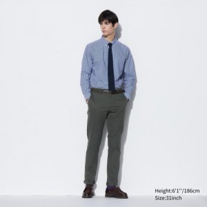 Spodnie Męskie Uniqlo Slim Fit Chino Oliwkowe,Uniqlo Polska | S279496