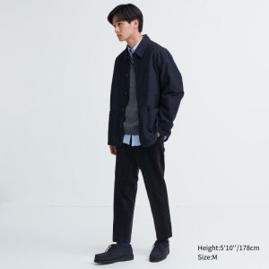 Spodnie Męskie Uniqlo Smart Ankle (2-Way Stretch, Corduroy) Granatowe,Uniqlo Polska | C607440
