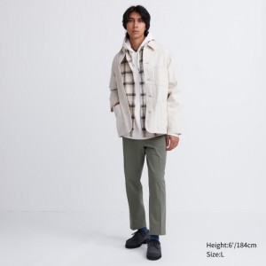 Spodnie Męskie Uniqlo Smart Ankle (2-Way Stretch, Cotton) Oliwkowe,Uniqlo Polska | H782926