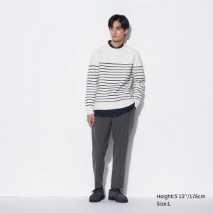 Spodnie Męskie Uniqlo Smart Ankle (2-Way Stretch, Wool-Like) Szare,Uniqlo Polska | L375357