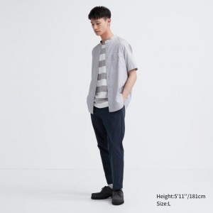 Spodnie Męskie Uniqlo Smart Ankle (Ultra Stretch) Granatowe,Uniqlo Polska | Y629659