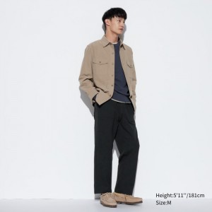 Spodnie Męskie Uniqlo Washed Jersey Ankle Czarne,Uniqlo Polska | L157691