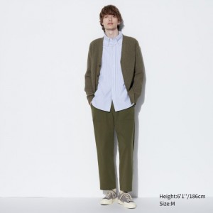 Spodnie Męskie Uniqlo Washed Jersey Ankle Oliwkowe,Uniqlo Polska | C650892